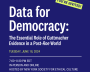 Blue square that reads, "You're invited! Data for Democracy: The Essential Role of Guttmacher Evidence in a Post-Roe World. Tuesday, June 18, 2024, 7:00-8:00 PM EDT in person and online hosted by the New York Society for Ethical Culture."