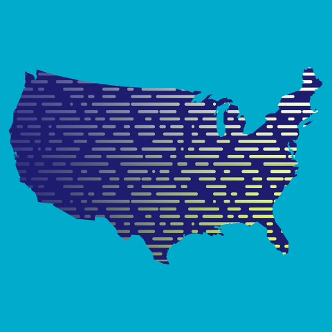 An outline of the United States 