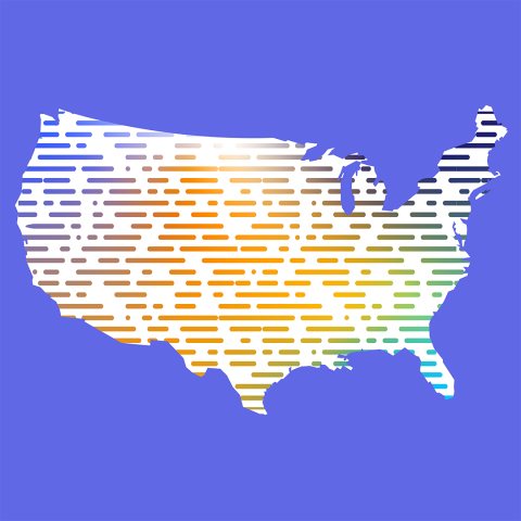 An outline of the United States 