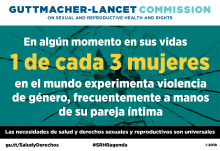 Gráfico que muestra que una de cada tres mujeres en el mundo experimenta violencia de género