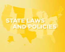 U.S. map with text "State Laws and Policies"